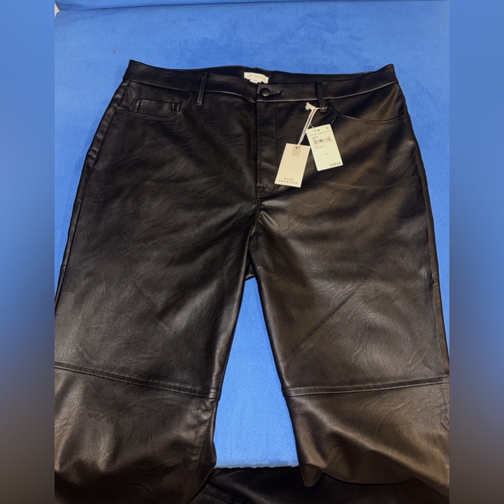 GOOD AMERICAN FAUX LEATHER PANTS